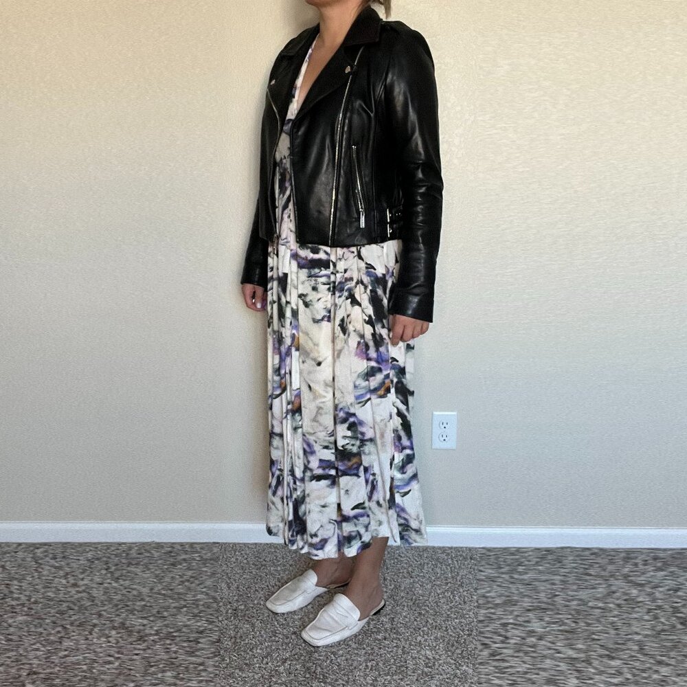 Michael Kors Leather Moto Jacker Size S - Picture 2 of 11